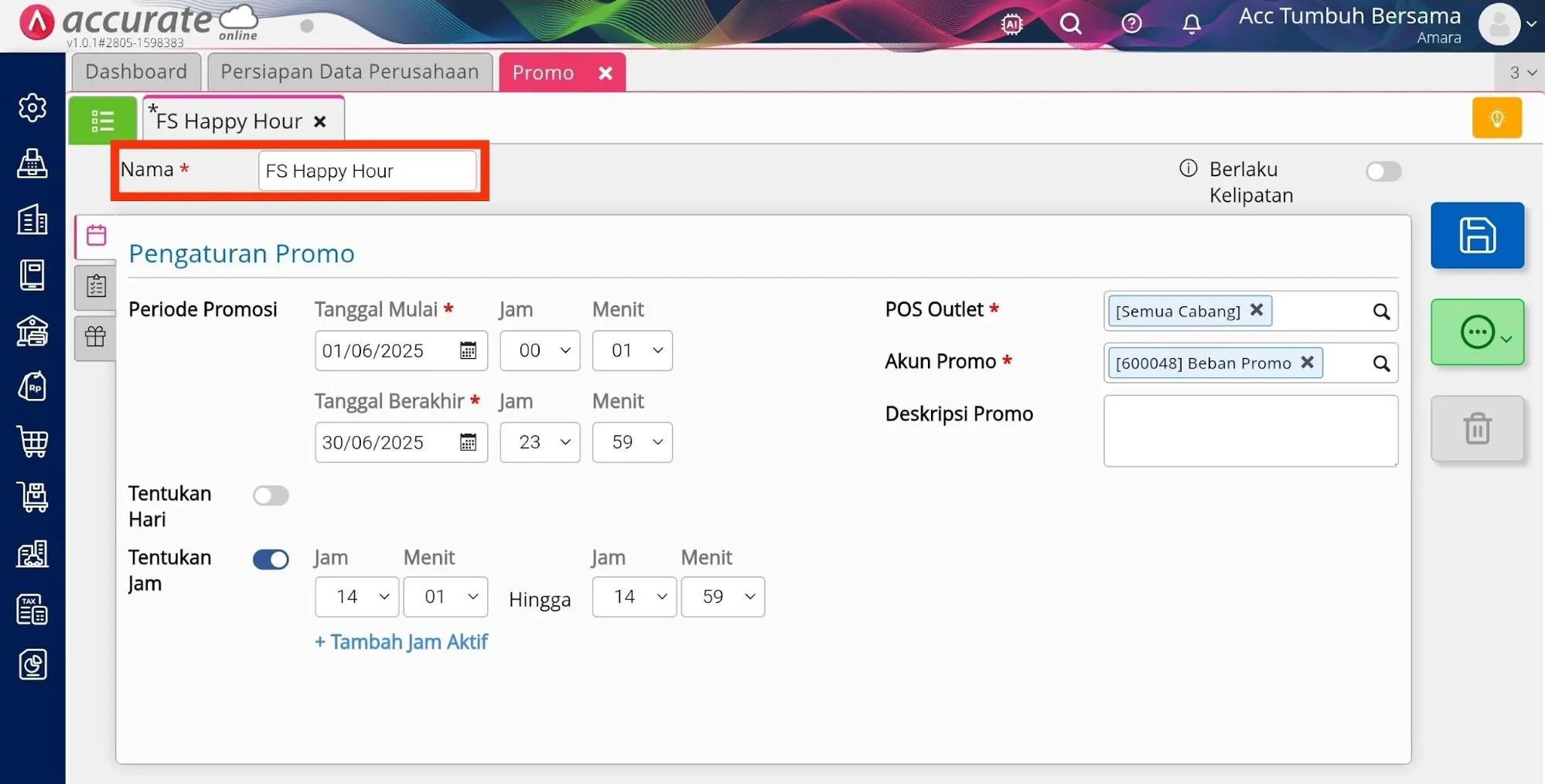 2 Cara membuat promo BOGO pada Accurate POS